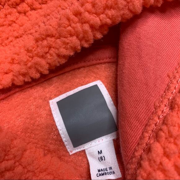 Hooded Sherpa Sweatshirt with Kangaroo Pocket - Picture 4 of 7